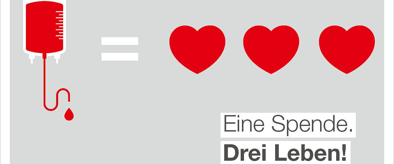 Blutspende-Drei leben